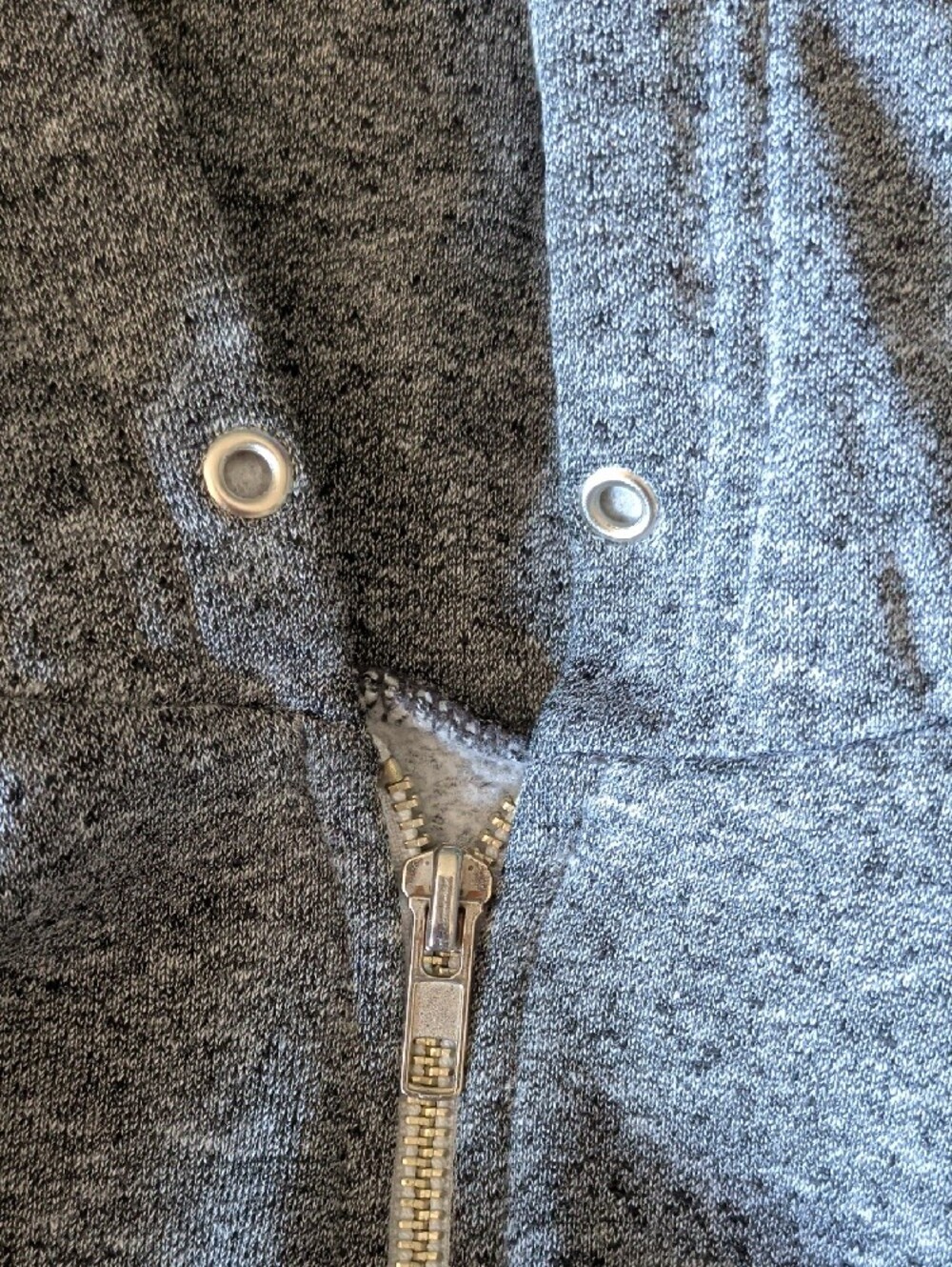 American Apparel Men's Charcoal Gray Full-Zip Hoodie Sweater - Picture 4 of 4